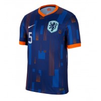 Camisa de time de futebol Holanda Nathan Ake #5 Replicas 2º Equipamento Europeu 2024 Manga Curta